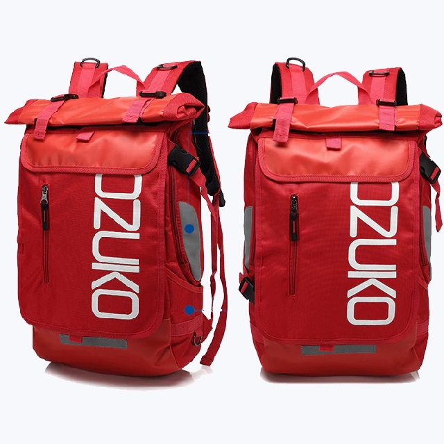 Extra veľký batoh Ozuko, čierna, navy a červená farba